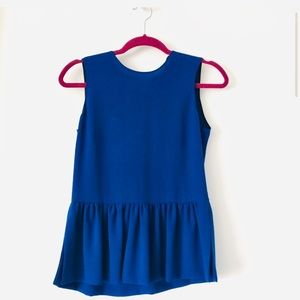 ZARA navy blue peplum top